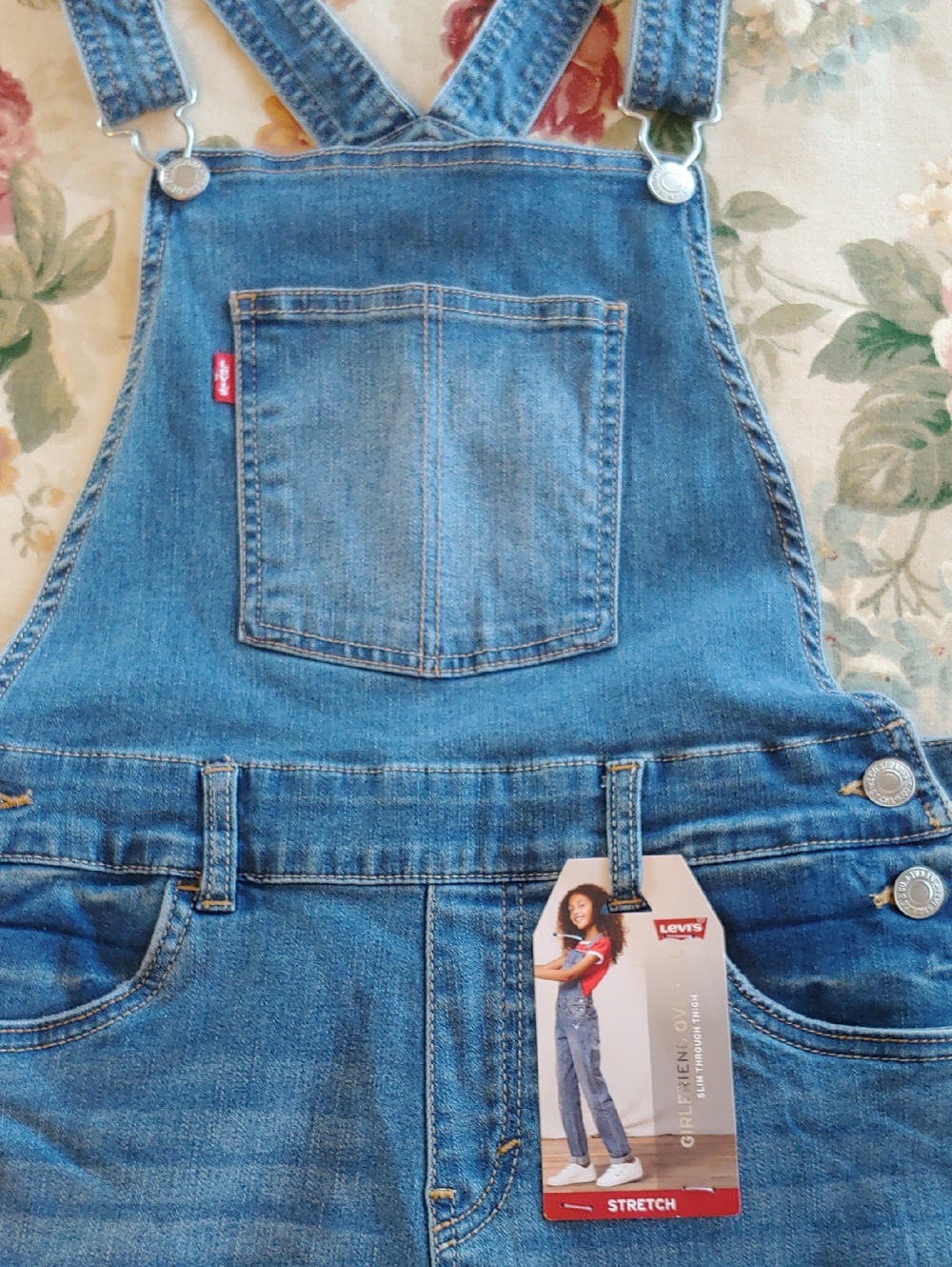 Levi's Blue Classic Denim Girl's Overalls Size 14 NWT - Picture 4 of 15